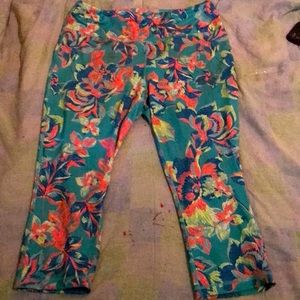 Colorful , silk textured leggings